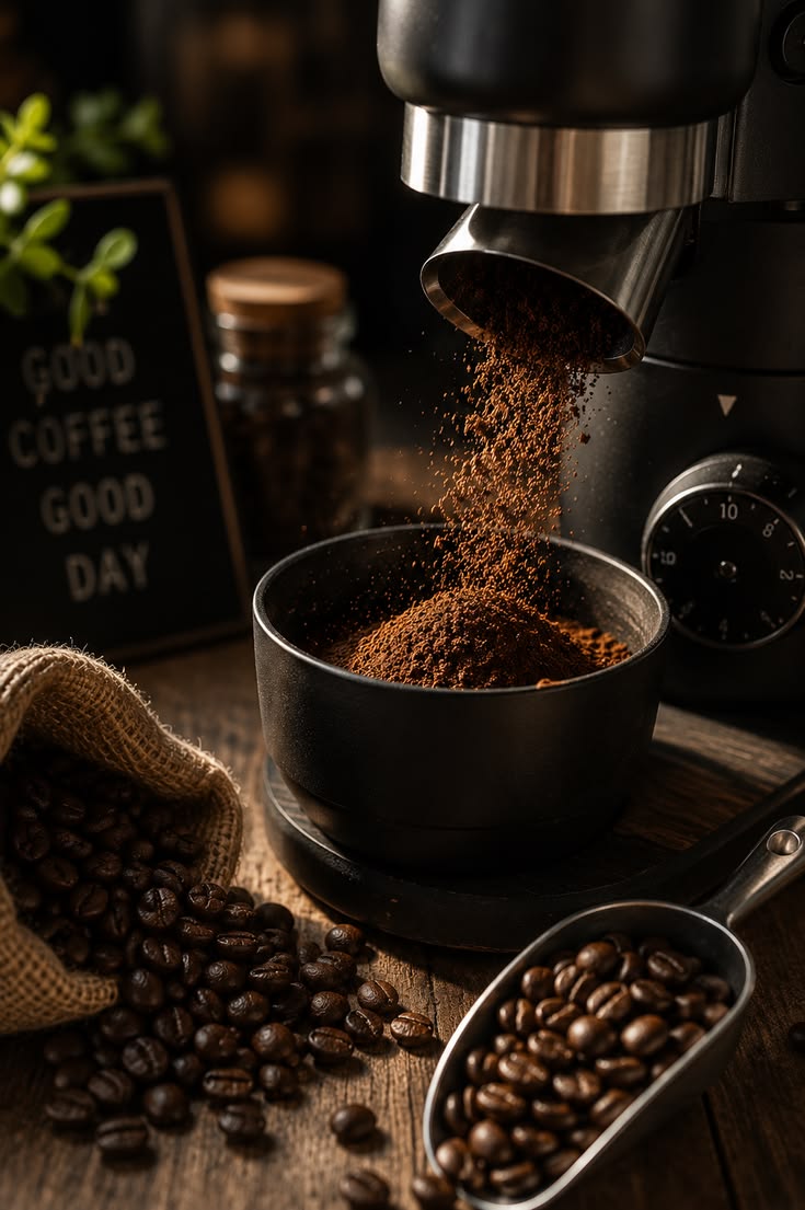 Barista preparing freshly brewed coffee